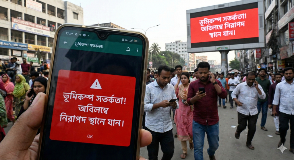 ভূমিকম্প সতর্কতায় মোবাইল অ্যাপ প্রযুক্তি