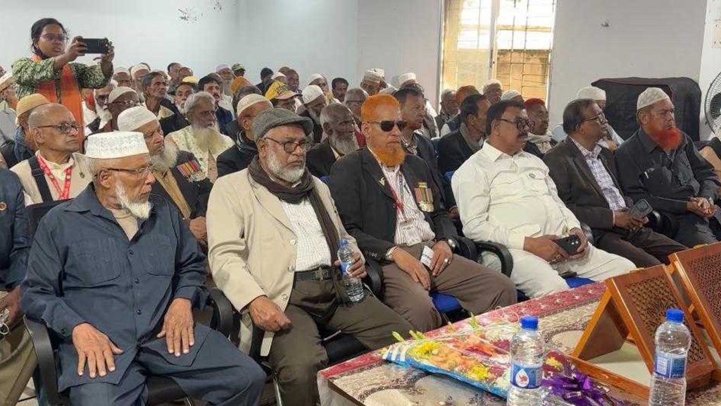 কিশোরগঞ্জে মুক্তিযোদ্ধাদের আহ্বান: আসন্ন নির্বাচনে মুক্তিযুদ্ধের পক্ষের প্রার্থীদের ভোট দিন