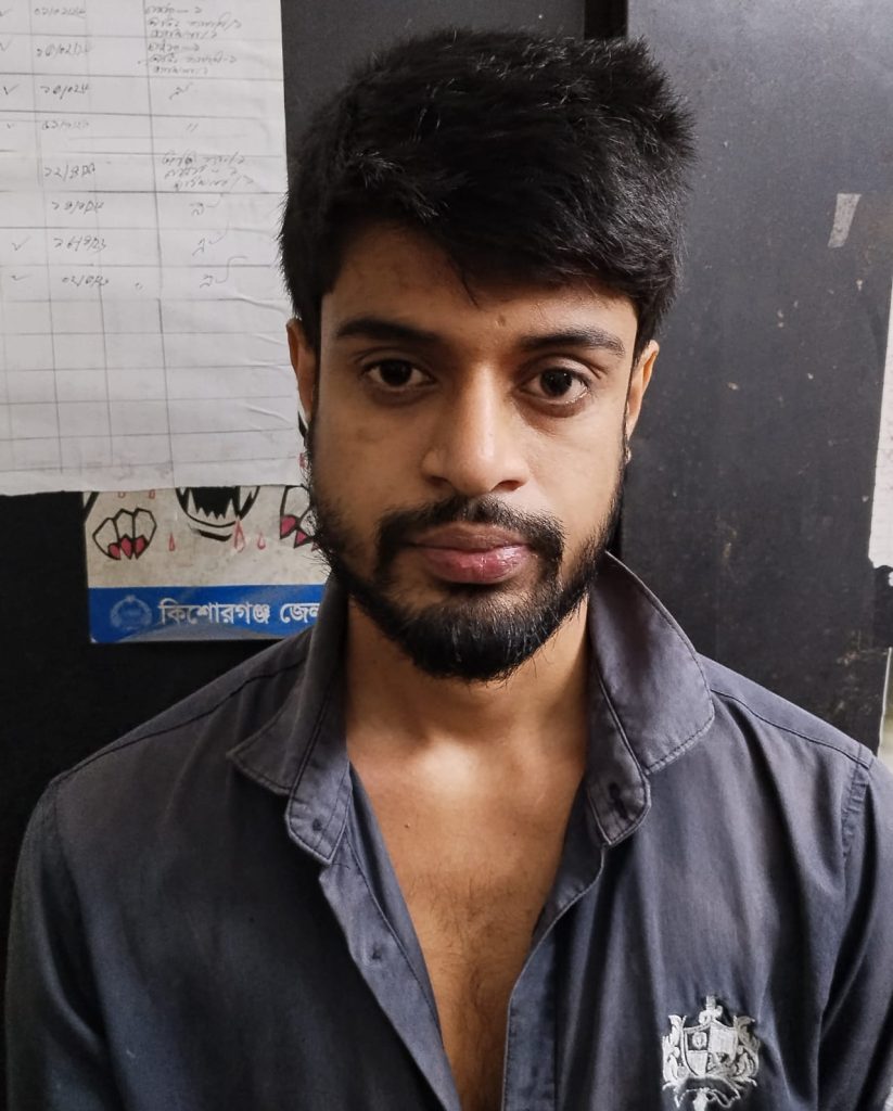 বাজিতপুরে বিশেষ অভিযানে চাঁদাবাজির অভিযোগে দুর্জয় গ্রেফতার
