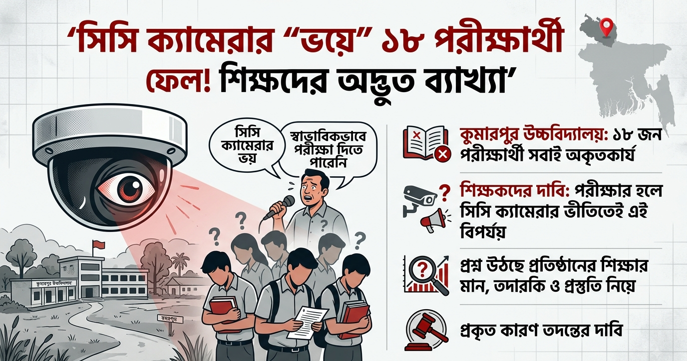 সিসি ক্যামেরাই ‘ভিলেন’, ১৮ পরীক্ষার্থীর ফলাফল শূন্য!