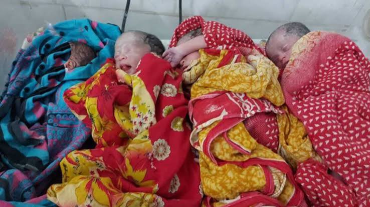 রাজশাহী মেডিকেল কলেজ হাসপাতালে একসঙ্গে চার সন্তানের জন্ম